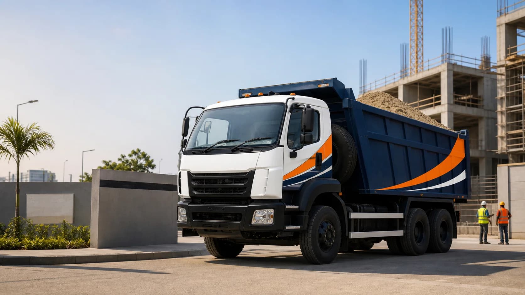 Tipper truck haulage with CargoMov construction logistics